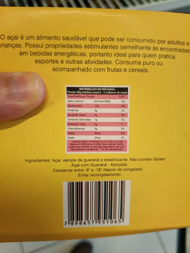 Açaí com Guaraná - Adoçado
