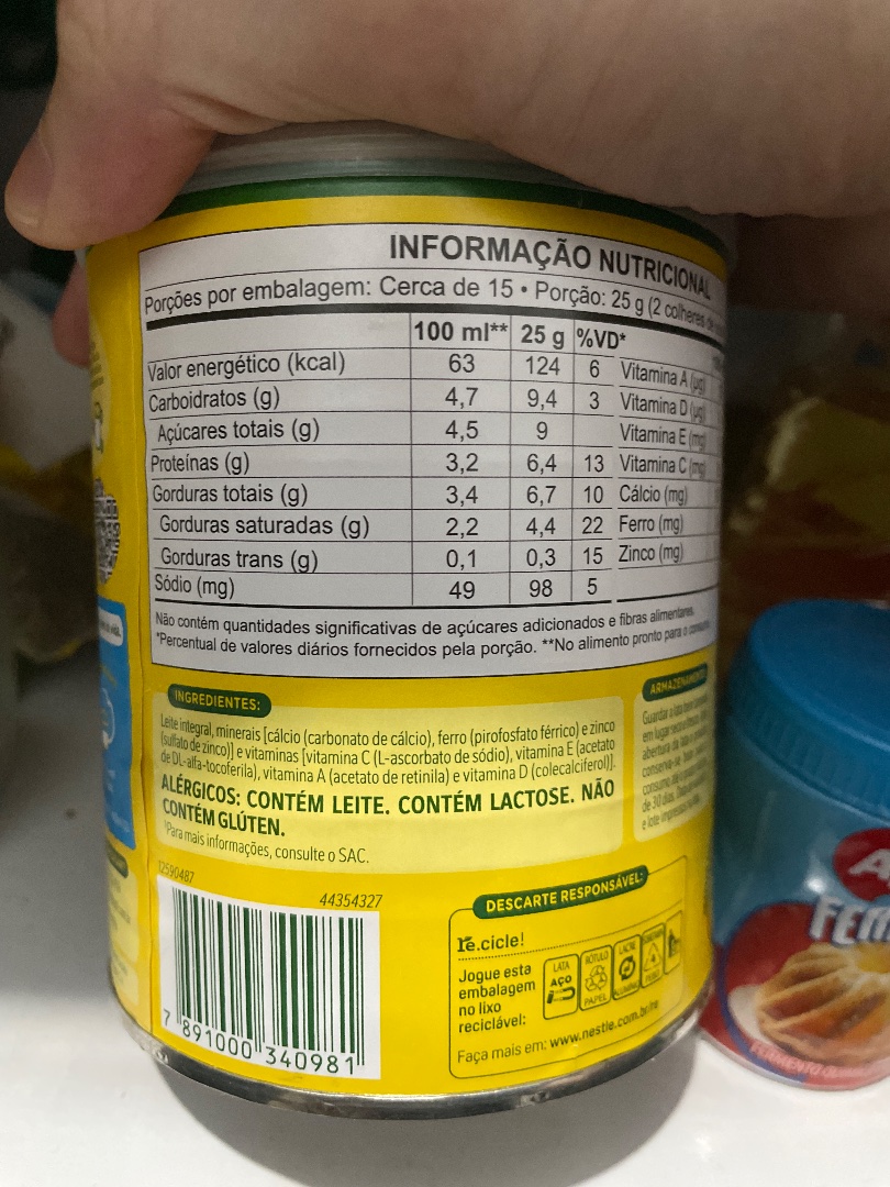 Leite em Pó Integral Fortificado Ninho