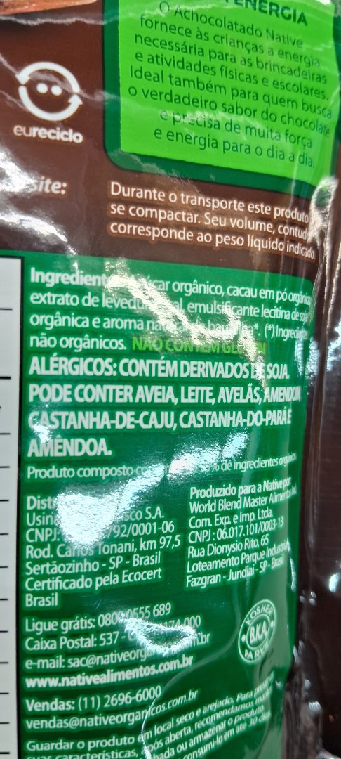 Achocolatado Orgânico Native