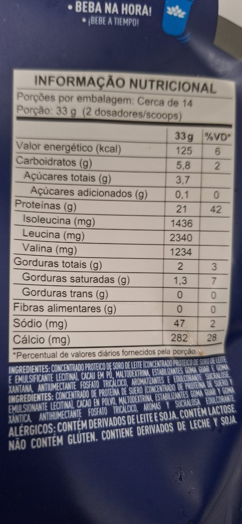 Concentrado Proteico de Soro de Leite Sabor Cacau