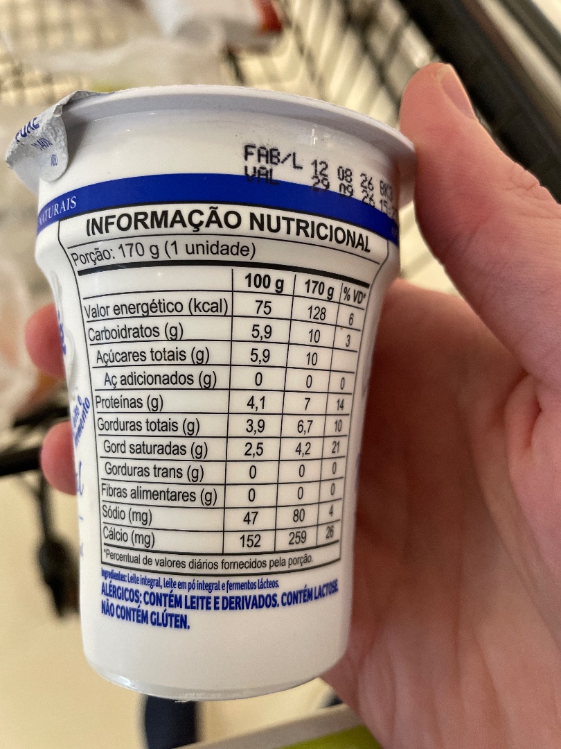 Iogurte Natural Integral