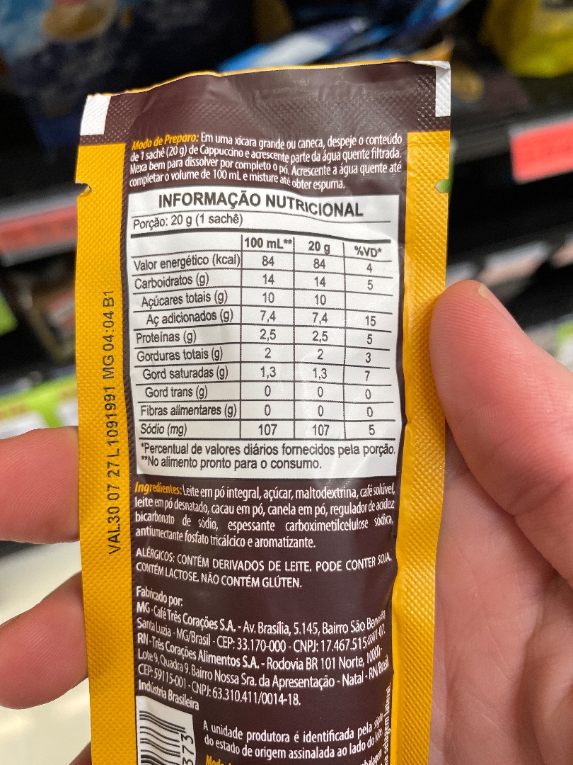 Cappuccino Três Corações