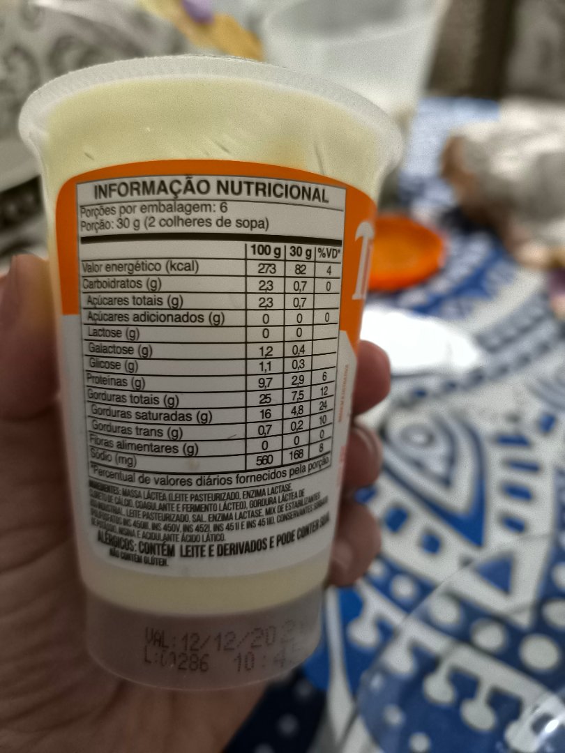 Requeijão Cremoso Zero Lactose