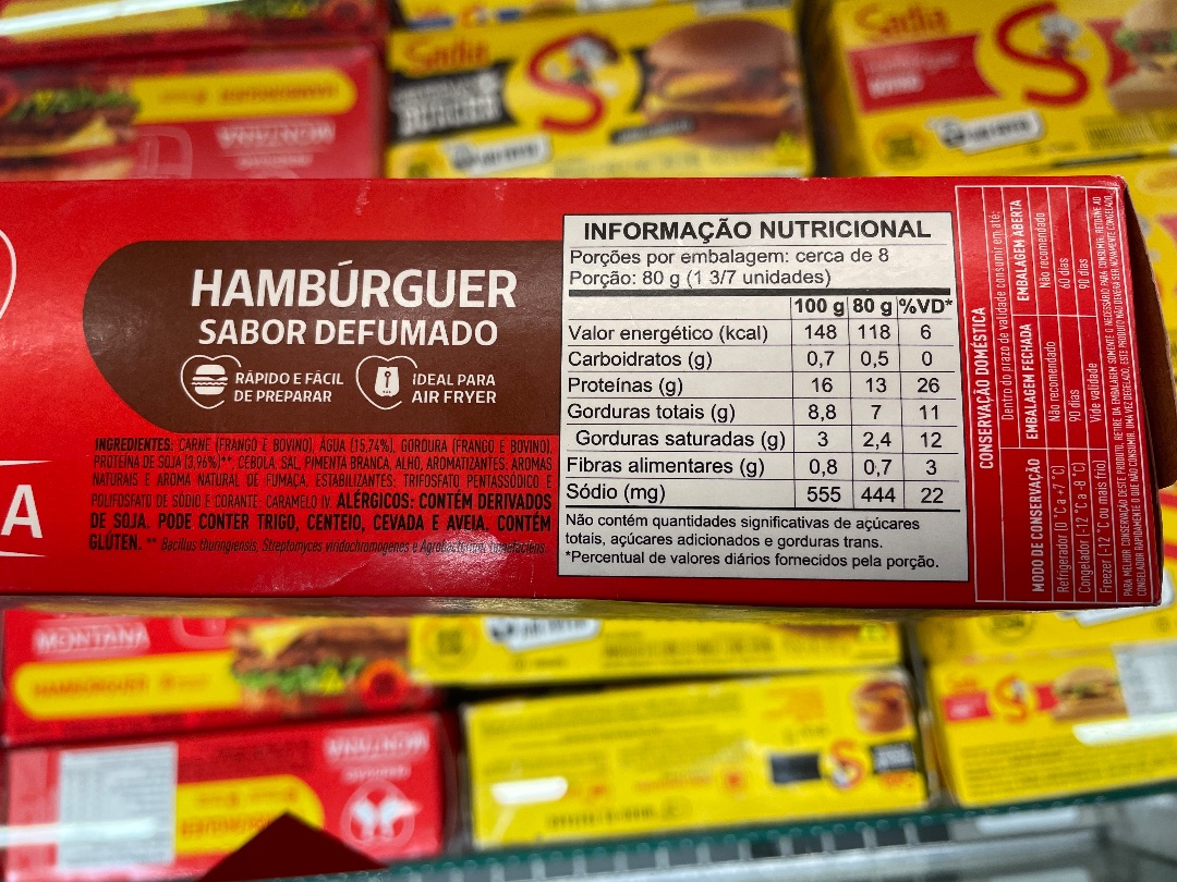 Hambúrguer Sabor Defumado Montana