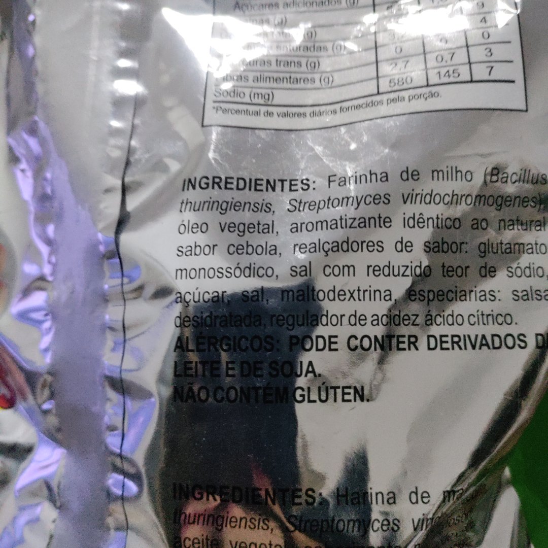 Salgadinho de Milho Sabor Cebola