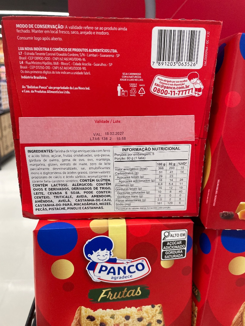 Panettone com Frutas Cristalizadas Panco