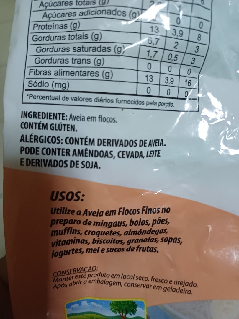 Aveia em Flocos Finos