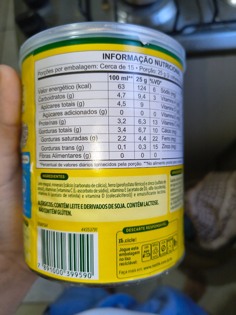 Leite em Pó Integral Fortificado Ninho