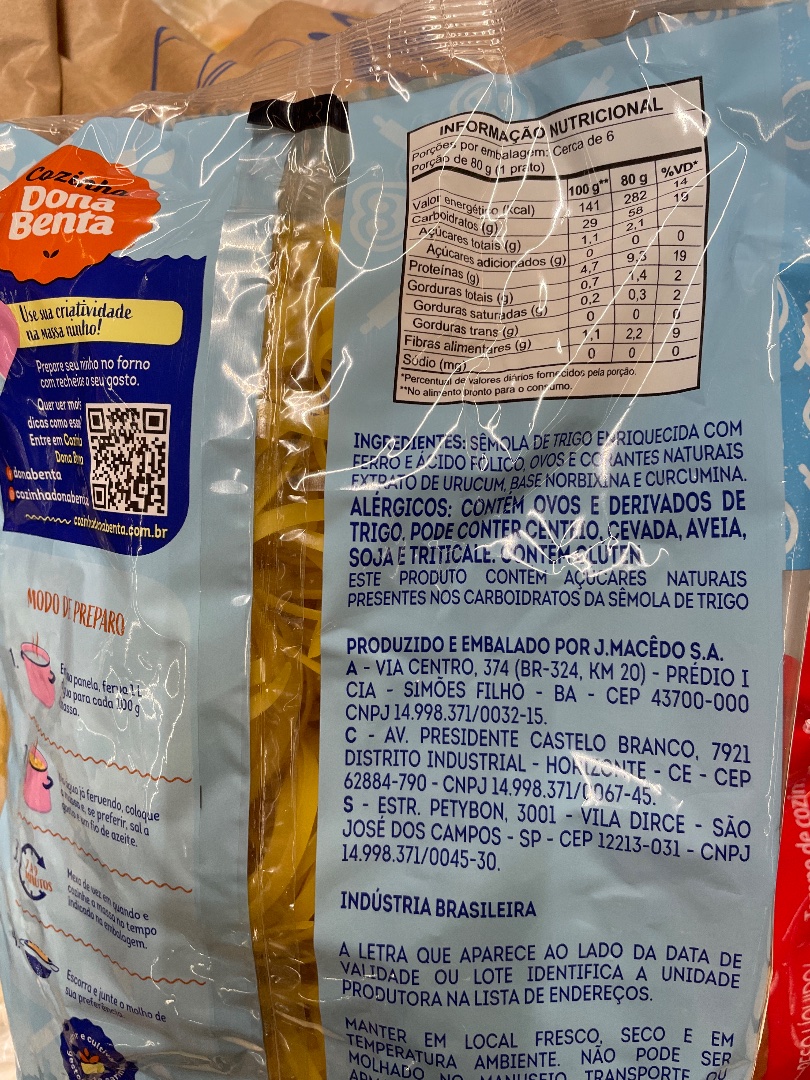 Macarrão Ninho com Ovos Dona Benta