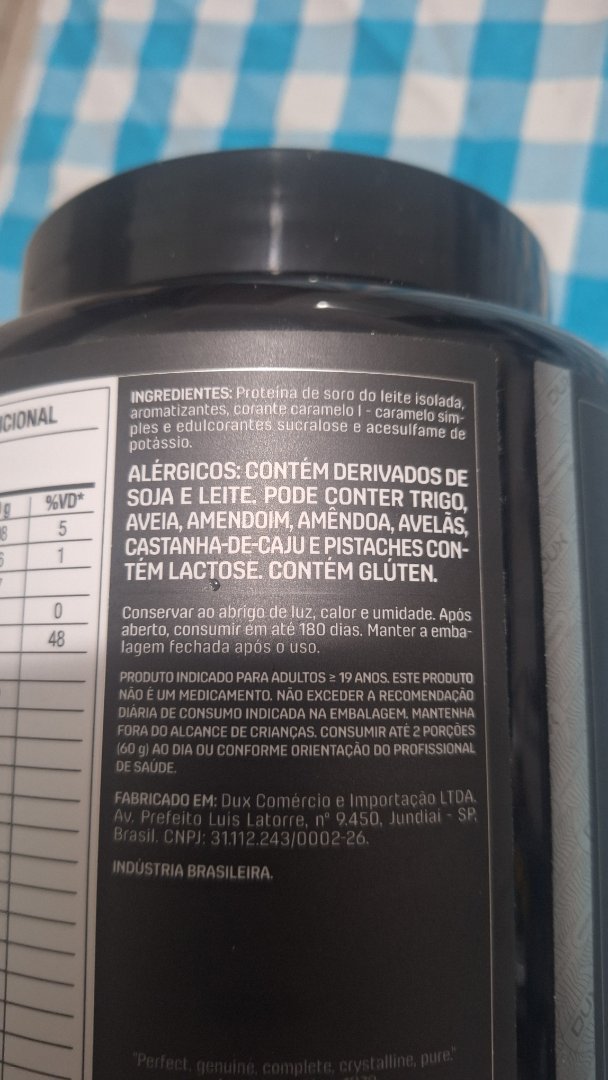 Proteína de Soro do Leite Isolada (Dux)