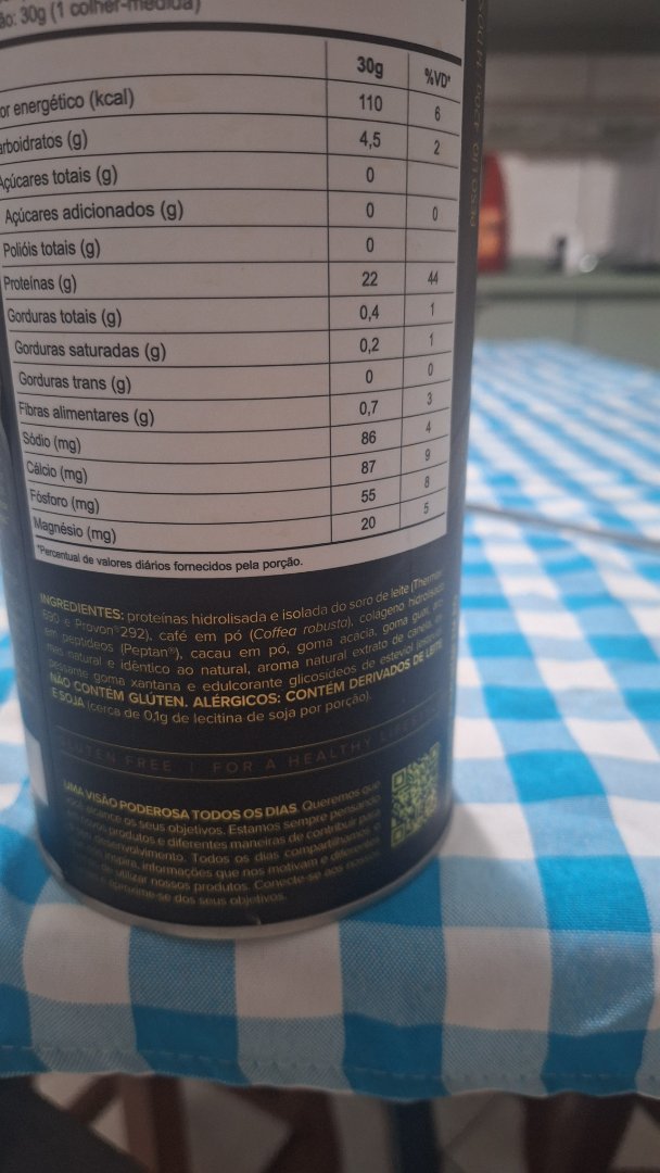 Suplemento Proteico Sabor Cappuccino / Café (Whey Protein)
