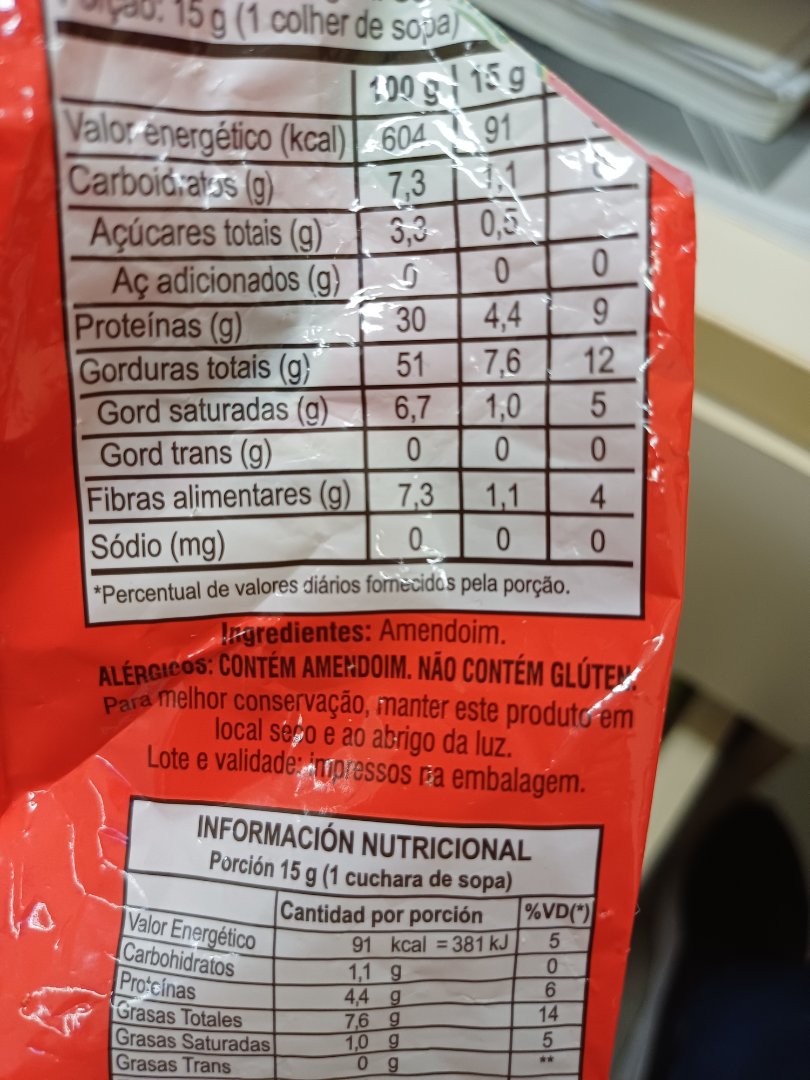 Pasta de Amendoim Integral