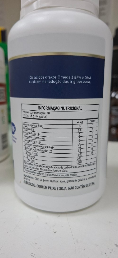 Suplemento de Ômega 3 EPA e DHA