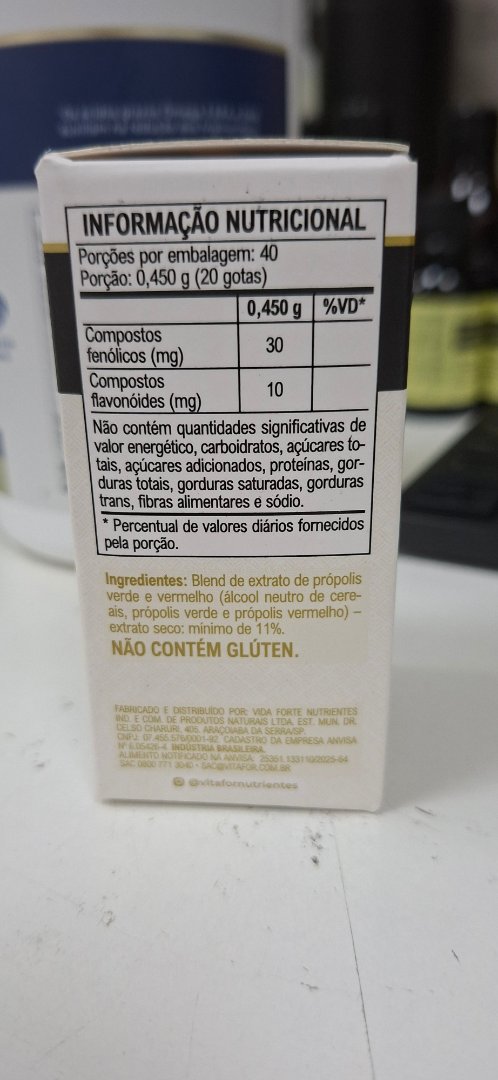 Blend de Extrato de Própolis Verde e Vermelho Vitafor