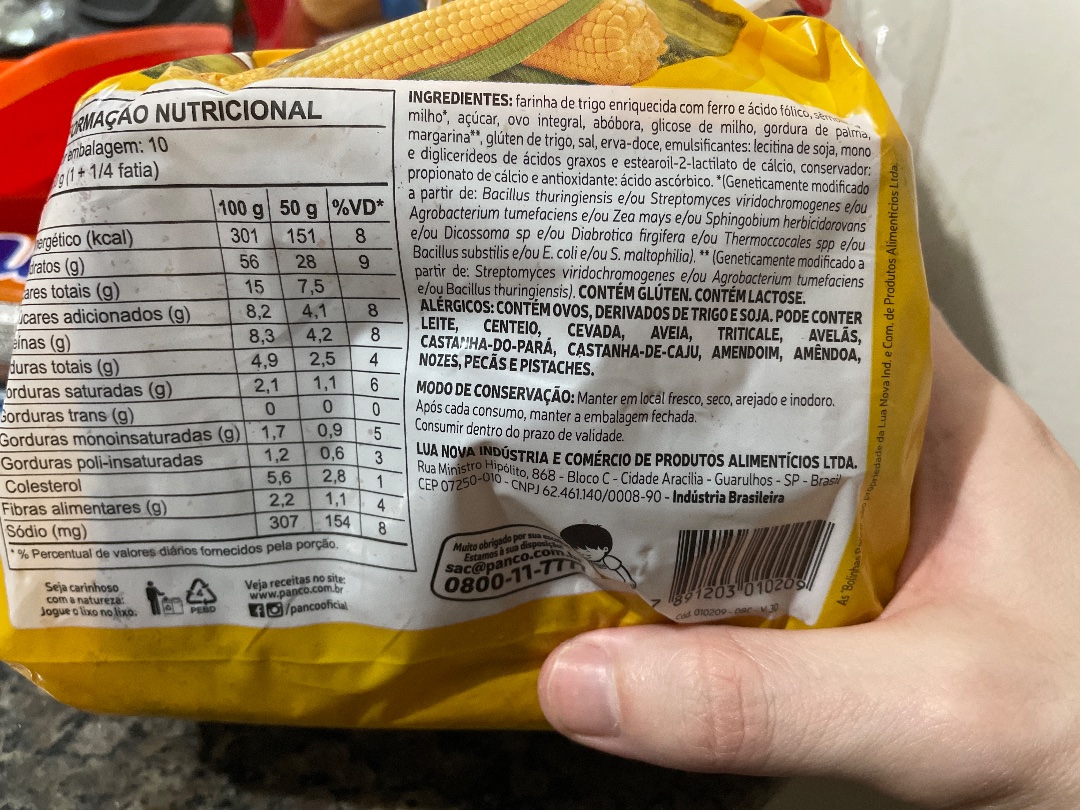 Pão de Milho com Abóbora Panco