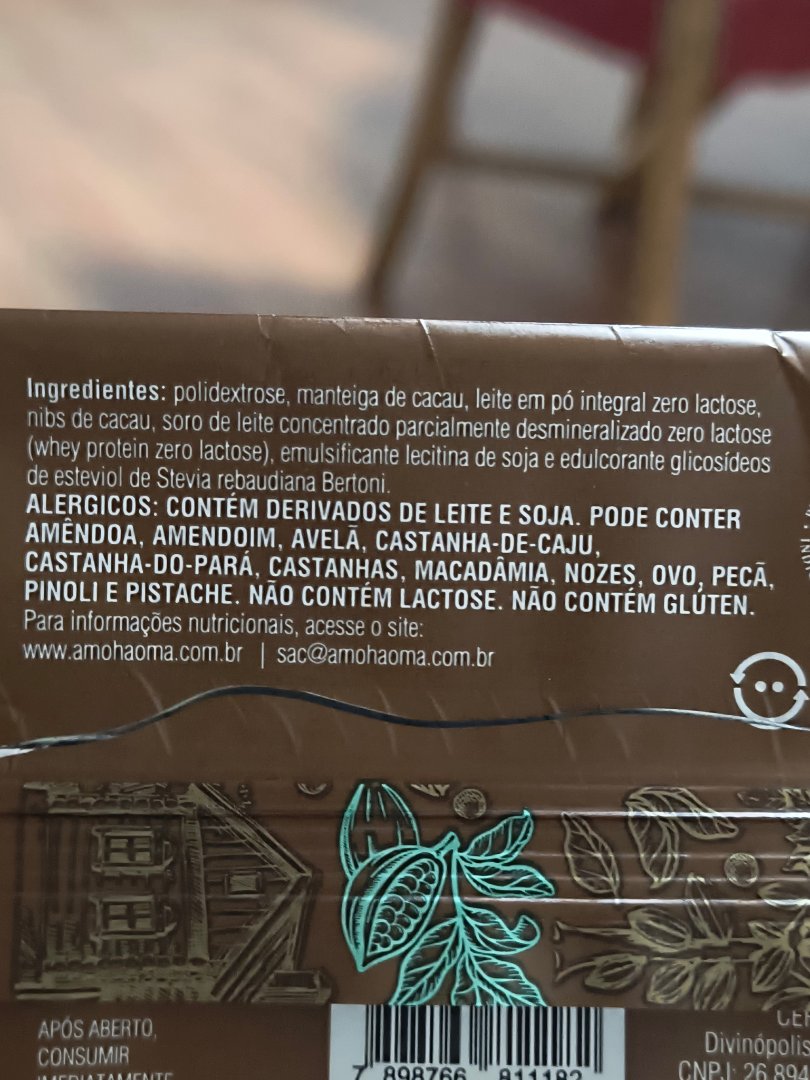 Chocolate Haoma Zero Lactose