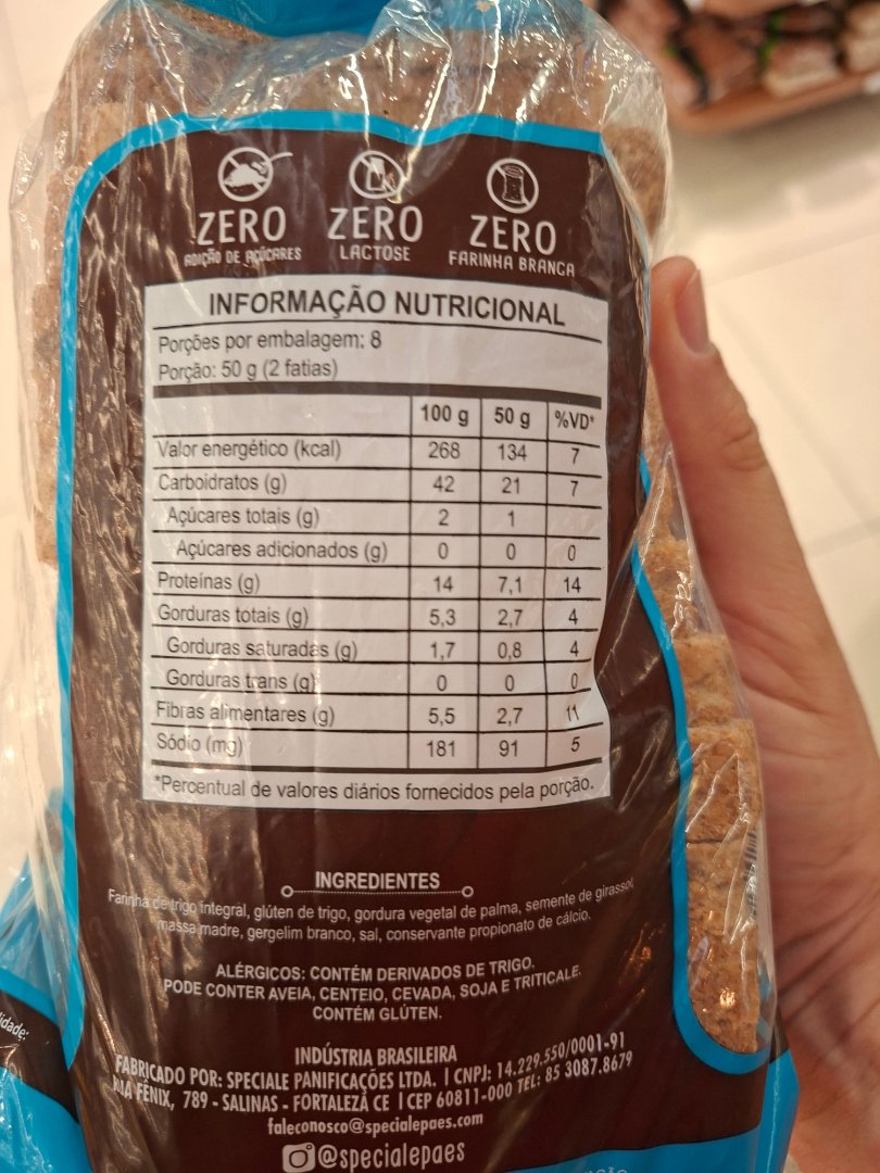 Pão de Forma Integral Speciale
