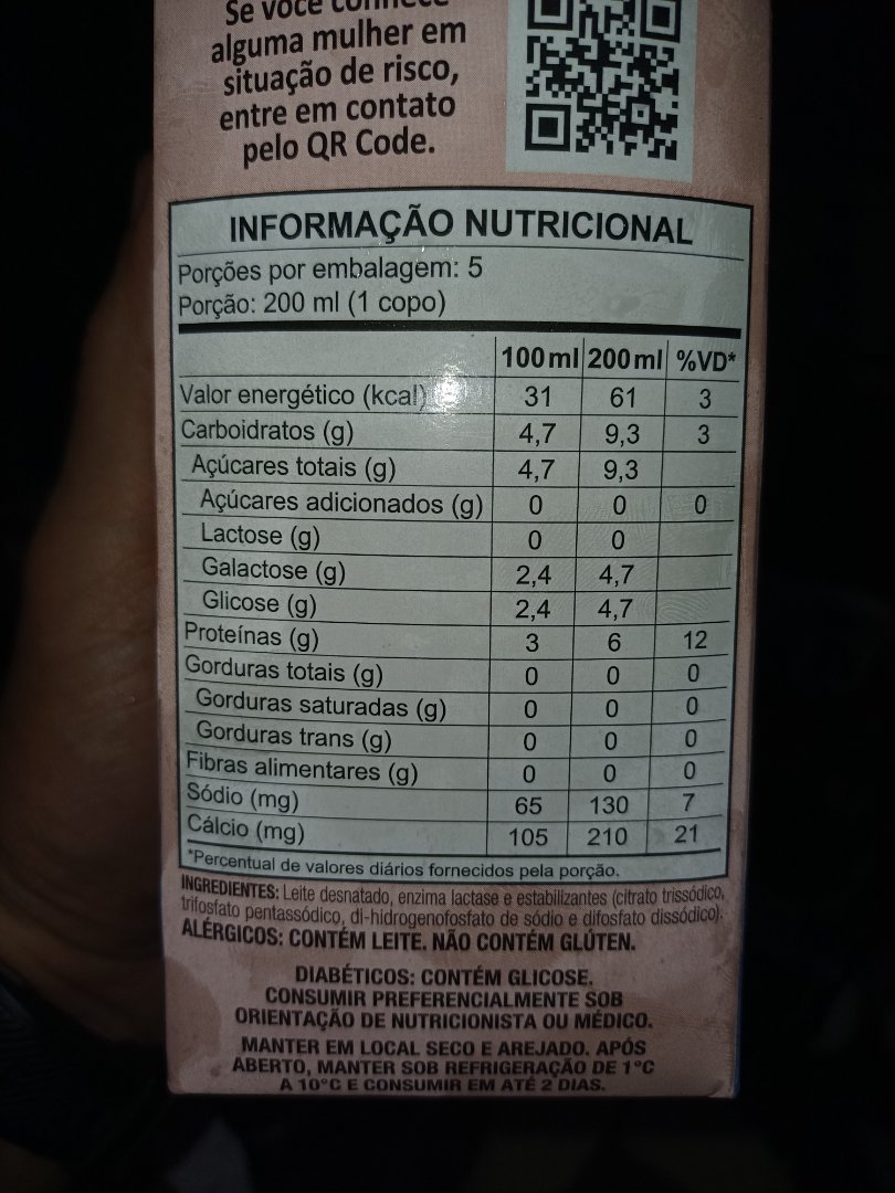 Leite Desnatado Zero Lactose UHT