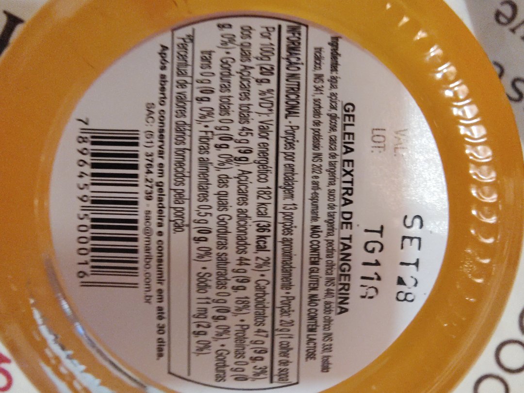 Geleia Extra de Tangerina